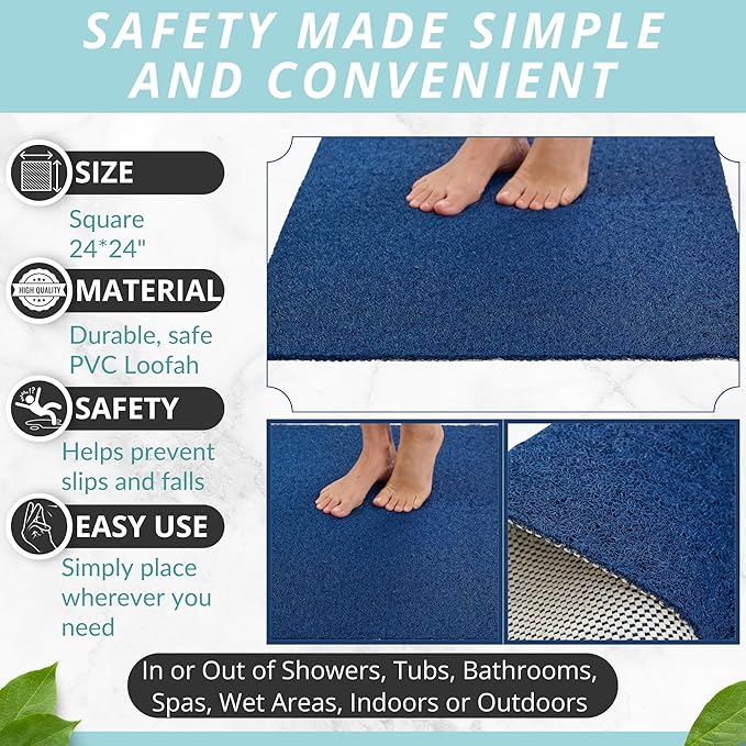 Enkosi Loofah Shower Mat Non-Slip - Image 3