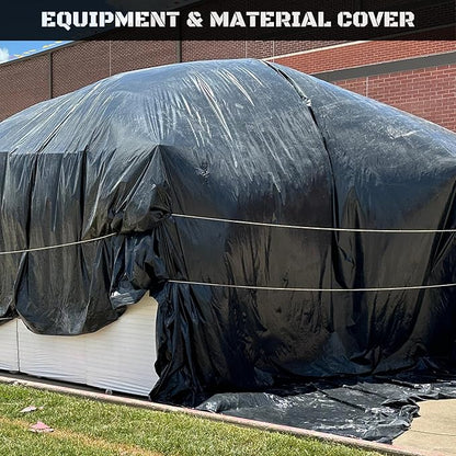 Plastic Sheeting Roll 6 MIL Black Polyethylene Heavy Duty Poly Film - Image 4