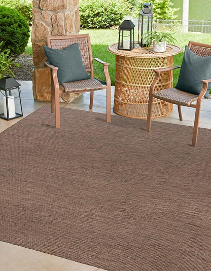 Unique Loom Collection Casual Transitional Solid Heathered Indoor/Outdoor by UniqueLoom