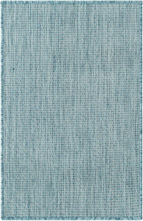 Unique Loom Collection Casual Transitional Solid Heathered Indoor/Outdoor - Image 3