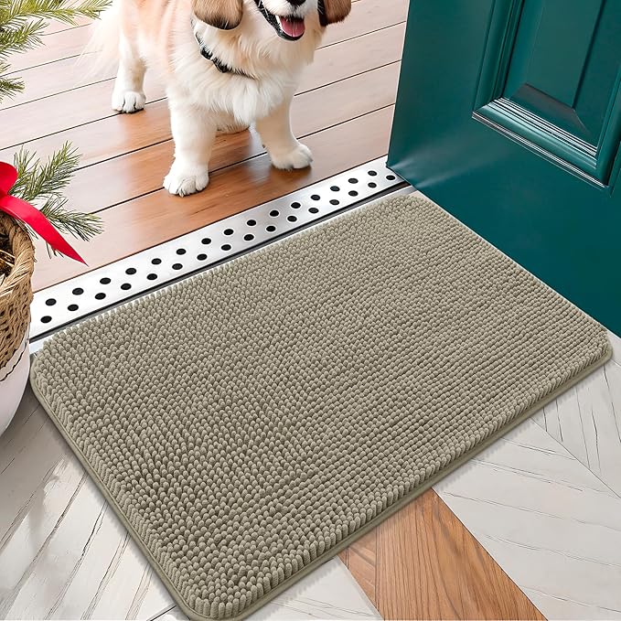 OLANLY Dog Door Mat for Muddy Paws 24x16, Absorbs Moisture and Dirt, Absorbent by OLANLY