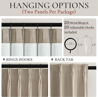 Pinch Pleated Blackout Curtains 60 Inches Wide - Image 5