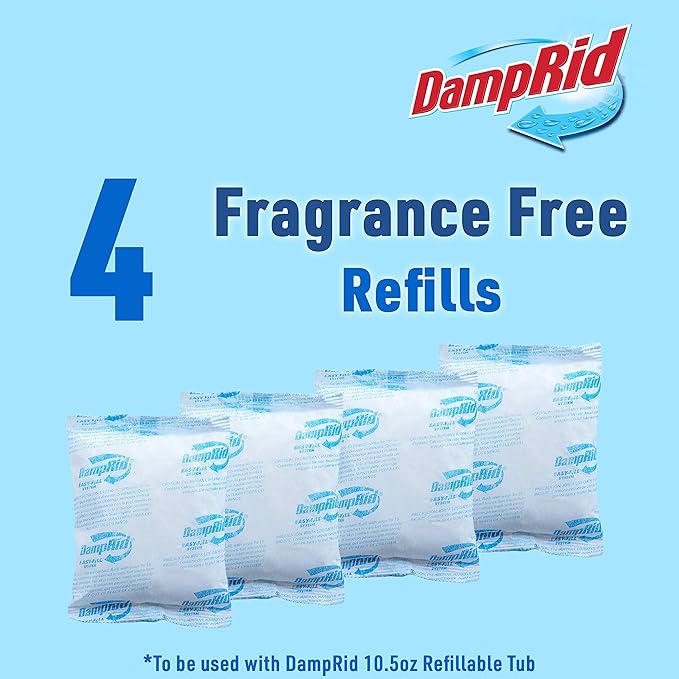 DampRid - Fragrance Free Moisture Absorber 10.5 oz. Easy Fill Refill Packs - 4 - Image 4