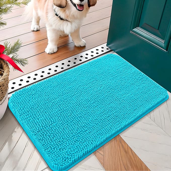 OLANLY Dog Door Mat for Muddy Paws 24x16, Absorbs Moisture and Dirt, Absorbent by OLANLY