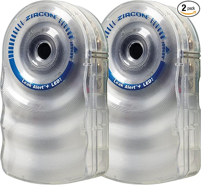 Zircon Leak Alert + LED! Water Leak Detector & Flood Sensor Alarm/Water Leak by Zircon