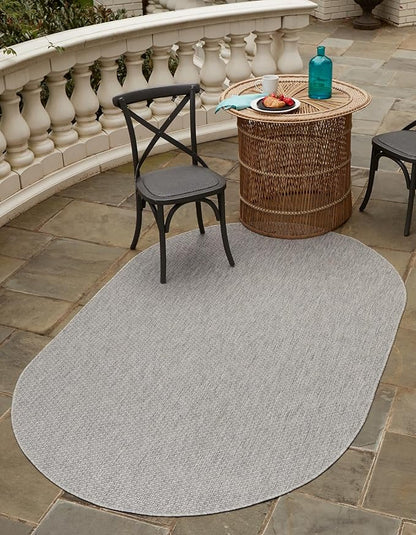 Unique Loom Collection Casual Transitional Solid Heathered Indoor/Outdoor by UniqueLoom