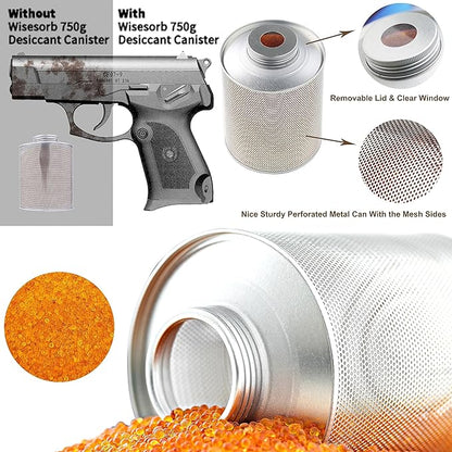 750 Grams 6pcs Gun Safe Dehumidifier, Reusable Canister Desiccant Dehumidifier - Image 4
