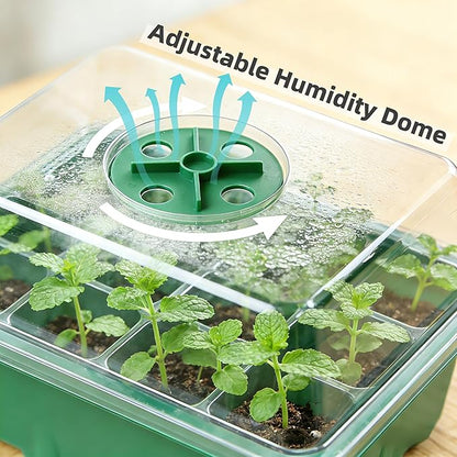 Seed Starter Kit 10-Pack with Humidity Dome, 120 Cells Propagation Trays & Base - Image 4