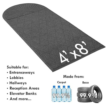 Guardian EcoGuard Diamond w/Single Fan Indoor Wiper Floor Mat, Recycled Plactic - Image 4