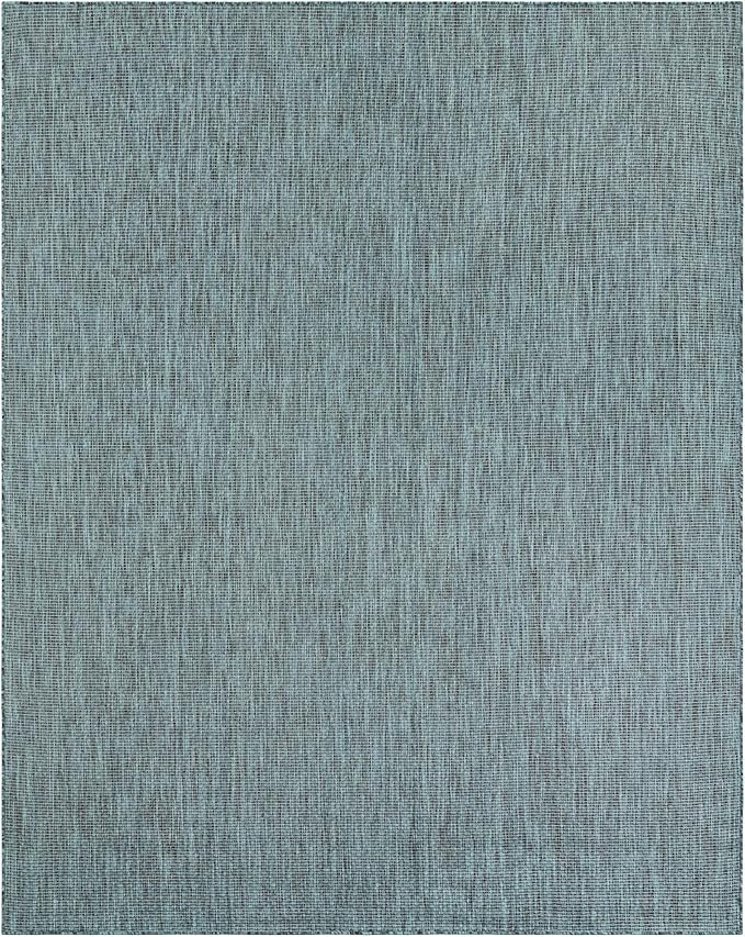 Unique Loom Outdoor Solid Collection Area Rug - Image 3