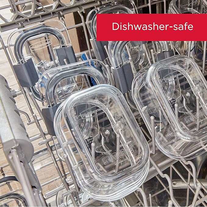 Rubbermaid Brilliance Food Storage Containers, 14 Piece Plastic Containers - Image 7