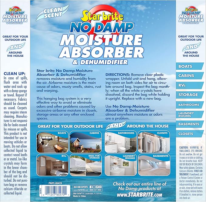 STAR BRITE No Damp Moisture Absorber & Dehumidifier Hanging Bag - Image 2