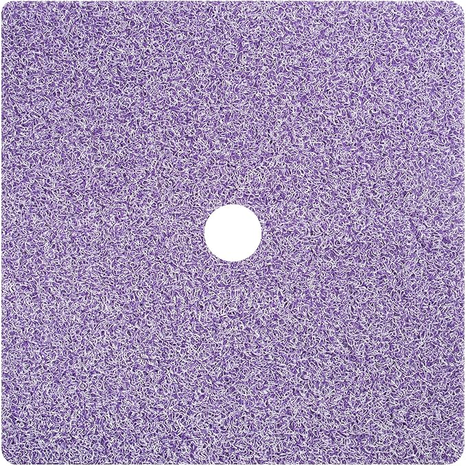 Enkosi Loofah Shower Mat with Drain Hole – Cushioned Anti-Slip Square Bath Mat by ENKOSI