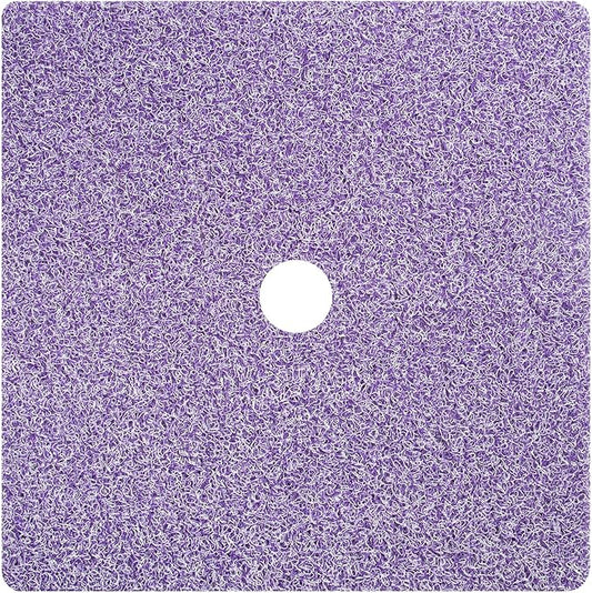 Enkosi Loofah Shower Mat with Drain Hole – Cushioned Anti-Slip Square Bath Mat by ENKOSI