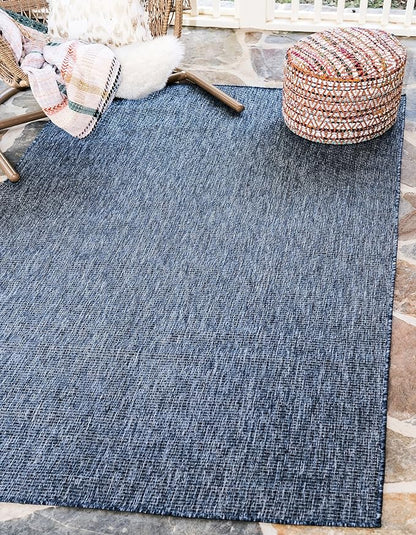 Unique Loom Collection Casual Transitional Solid Heathered Indoor/Outdoor by UniqueLoom