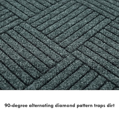 Guardian EcoGuard Diamond w/Single Fan Indoor Wiper Floor Mat, Recycled Plactic - Image 5