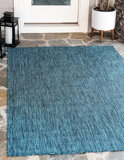 Unique Loom Collection Casual Transitional Solid Heathered Indoor/Outdoor by UniqueLoom