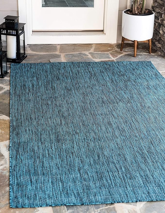 Unique Loom Collection Casual Transitional Solid Heathered Indoor/Outdoor - Image 2