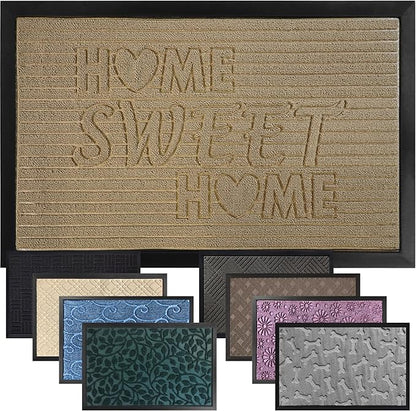 GORILLA GRIP 100% Waterproof All-Season WeatherMax Doormat 35x23, US Designed by GorillaGrip