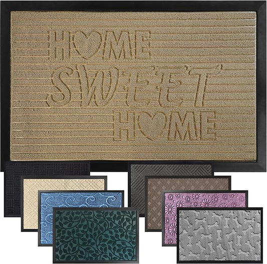 GORILLA GRIP 100% Waterproof All-Season WeatherMax Doormat 35x23, US Designed by GorillaGrip