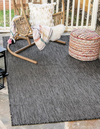 Unique Loom Collection Casual Transitional Solid Heathered Indoor/Outdoor - Image 4