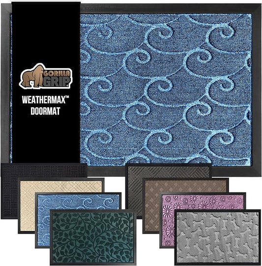 GORILLA GRIP 100% Waterproof All-Season WeatherMax Doormat, US Designed Natural by GorillaGrip