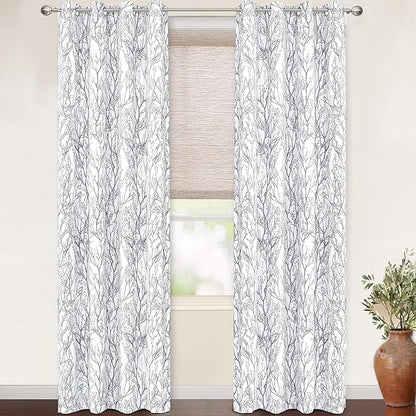 DriftAway Tree Branch Blackout Curtains Double Layer 108 Inches Long by DriftAway