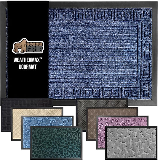 GORILLA GRIP 100% Waterproof All-Season WeatherMax Doormat, US Designed Natural by GorillaGrip