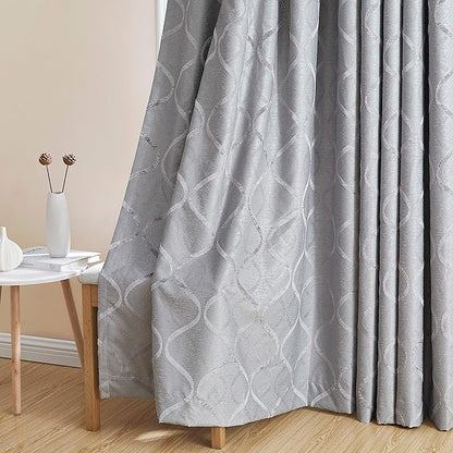 HLC.ME Versailles Lattice Flocked 100% Complete Blackout Thermal Insulated - Image 5