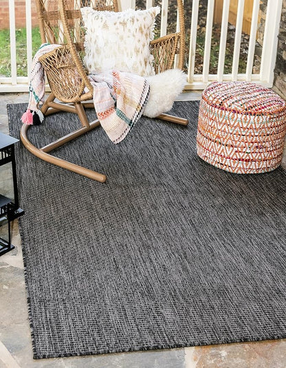 Unique Loom Collection Casual Transitional Solid Heathered Indoor/Outdoor by UniqueLoom