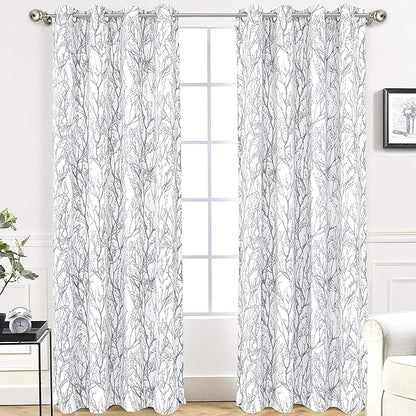 DriftAway Tree Branch Blackout Curtains Double Layer 96 Inches Long by DriftAway
