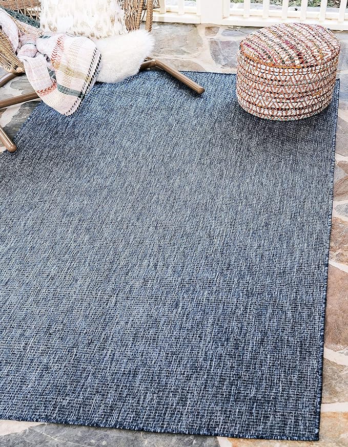 Unique Loom Collection Casual Transitional Solid Heathered Indoor/Outdoor - Image 4