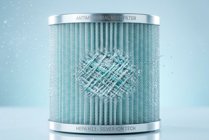 Antimicrobial mist filter